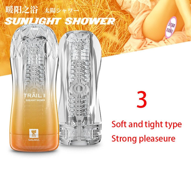 Male Masturbator Cup Soft Pussy Sex Toys Transparent Vagina Adult